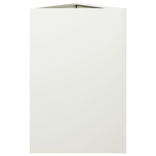 Plantekrukke 50x43x75 cm trekantet stål hvid