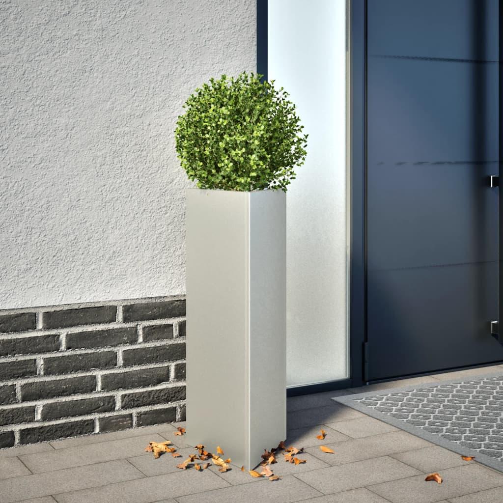 Plantekasse 30x26x75 cm trekantet rustfrit stål