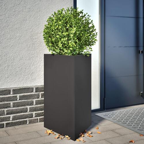 Plantekrukker 2 stk. 50x43x75 cm trekantet stål sort