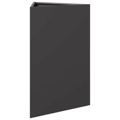 Plantekrukker 2 stk. 50x43x75 cm trekantet stål sort