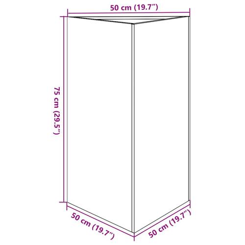 Plantekrukker 2 stk. 50x43x75 cm trekantet stål sort