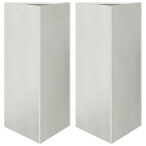 Plantekasser 2 stk. 40x40x75 cm trekantet rustfrit stål