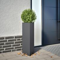 Plantekrukke 30x26x75 cm trekantet stål antracitgrå