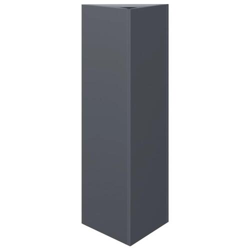 Plantekrukke 30x26x75 cm trekantet stål antracitgrå