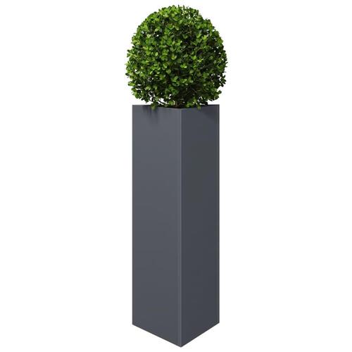 Plantekrukke 30x26x75 cm trekantet stål antracitgrå
