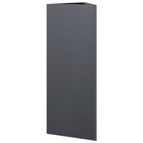 Plantekrukke 30x26x75 cm trekantet stål antracitgrå