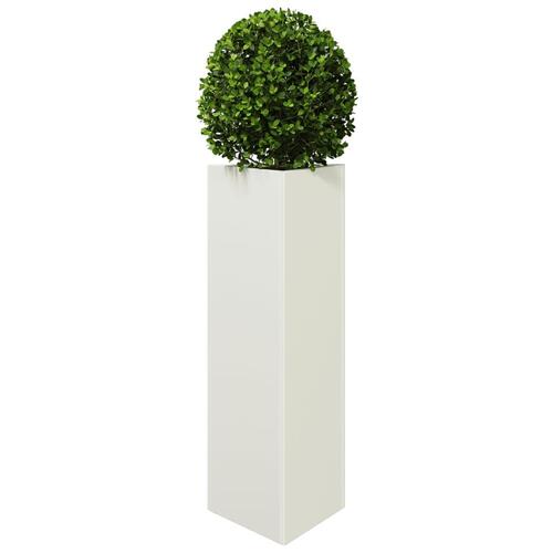 Plantekrukke 30x26x75 cm trekantet stål hvid