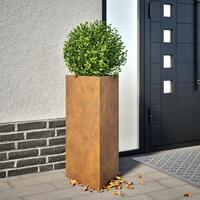 Plantekasser 2stk. 40x40x75 cm trekantet vejrbestandigt stål