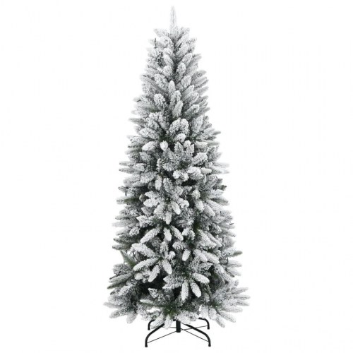 Kunstigt juletræ med sne og 150 LED'er - 150 cm