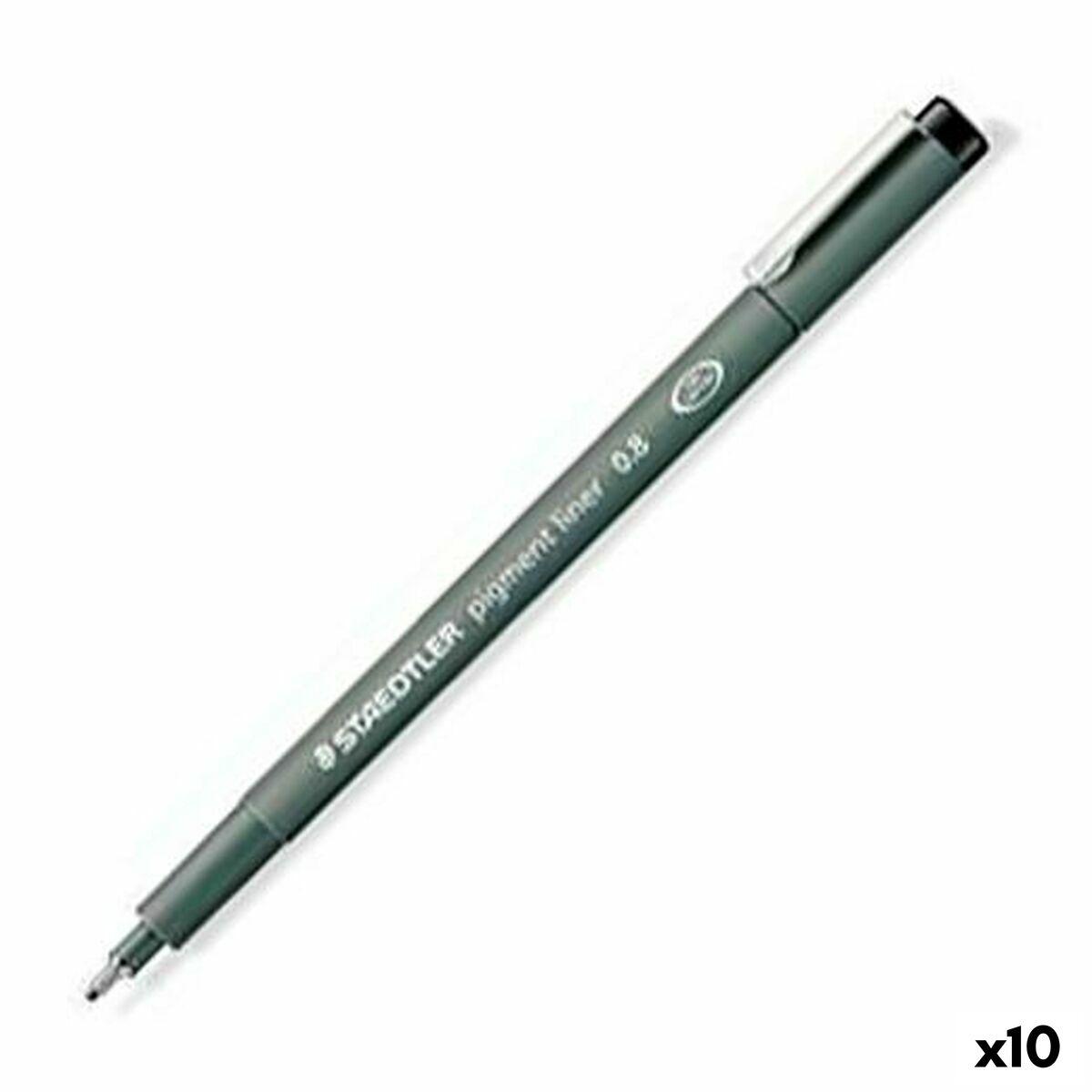 Staedtler Pigment Liner fineliner, sort 0,05 mm - 10 stk. billede