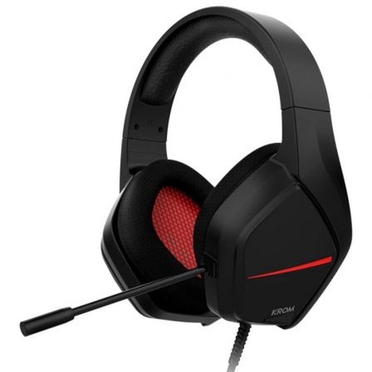 Krom Move gaming headset med mikrofon (sort)