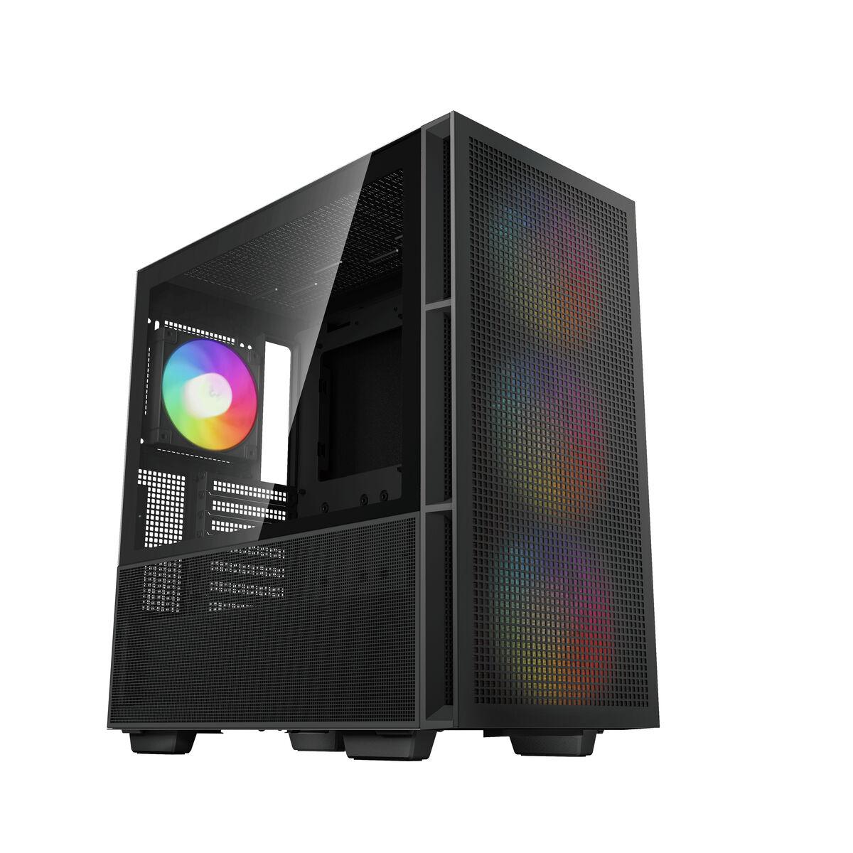 DEEPCOOL ATX semi-tårn kabinet - Sort, hærdet glas, RGB billede