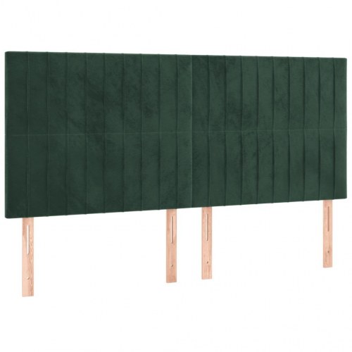 Kontinentalseng med madras 180x200 cm - fløjl, mørkegrøn