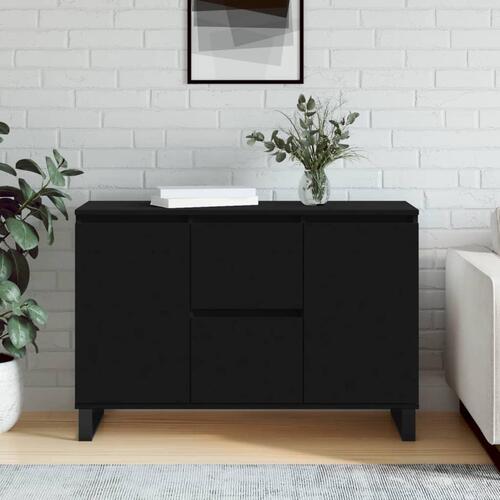 Skænk 104x35x70 cm konstrueret træ sort
