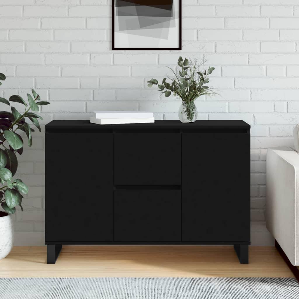 Skænk 104x35x70 cm konstrueret træ sort