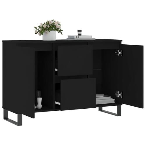 Skænk 104x35x70 cm konstrueret træ sort