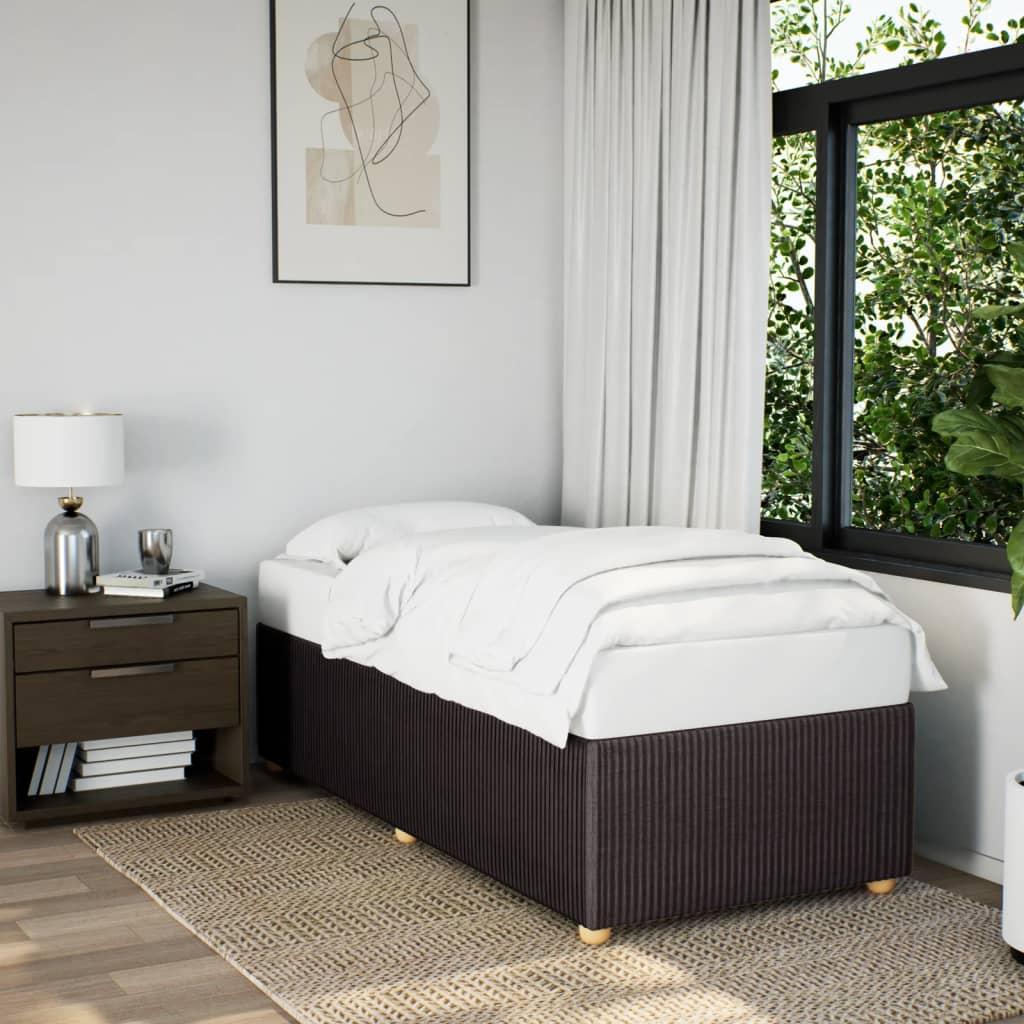 Sengeramme uden madras Mørkebrun 90x200 cm Stof