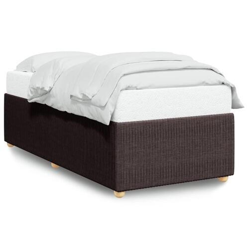 Sengeramme uden madras Mørkebrun 90x200 cm Stof