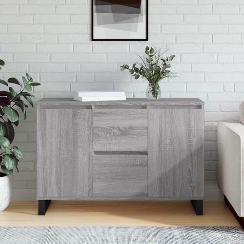 Skænk 104x35x70 cm konstrueret træ grå sonoma-eg