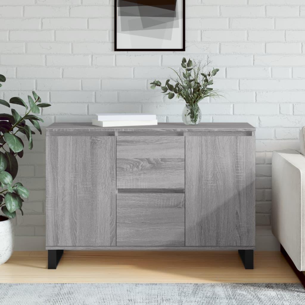 Skænk 104x35x70 cm konstrueret træ grå sonoma-eg
