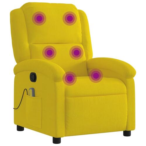 Massagestol velour gul