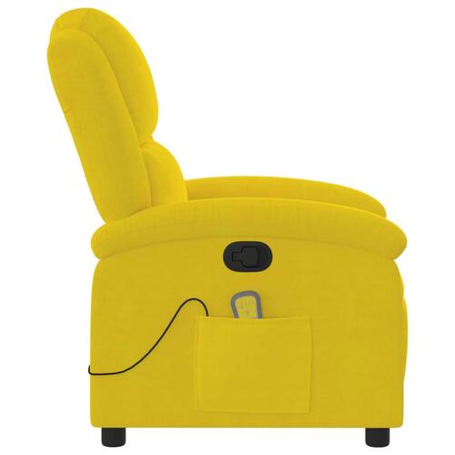 Massagestol velour gul
