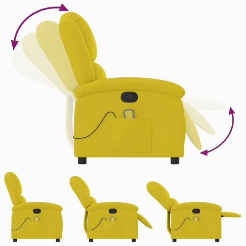 Massagestol velour gul