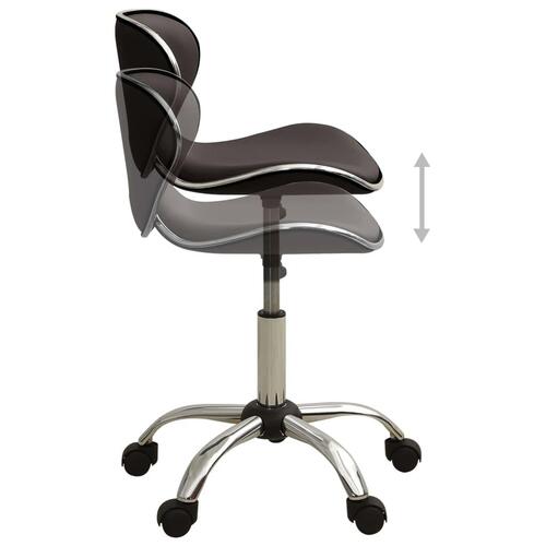 323676 Salon Spa Stool Brown Faux Leather