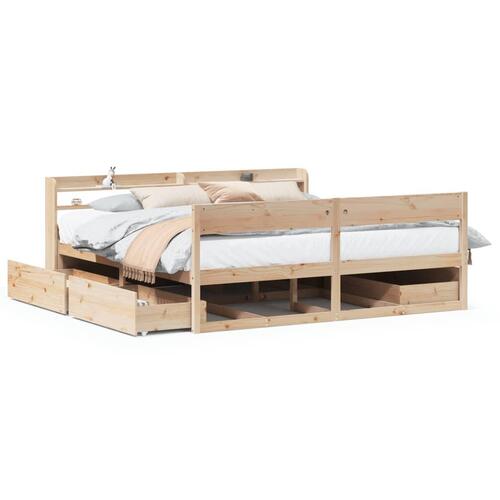Sengeramme uden madras 180x200 cm massivt fyrretræ