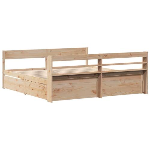 Sengeramme uden madras 180x200 cm massivt fyrretræ