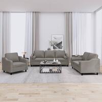 3 personers sofa med puder stof gråbrun