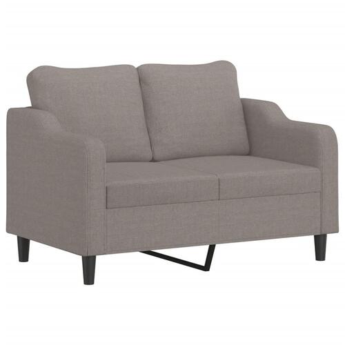 3 personers sofa med puder stof gråbrun