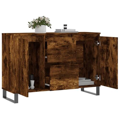 Skænk 104x35x70 cm konstrueret træ røget egetræsfarve