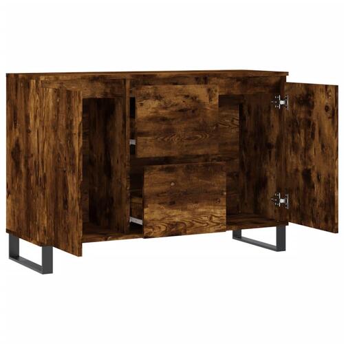 Skænk 104x35x70 cm konstrueret træ røget egetræsfarve