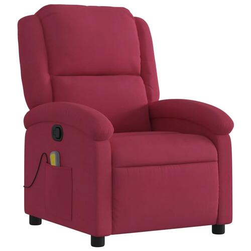 Massagestol velour vinrød