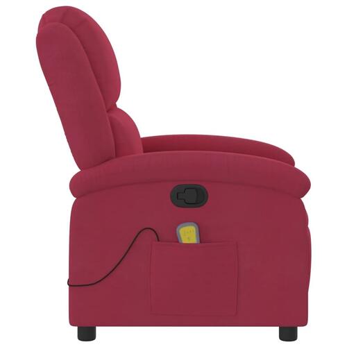 Massagestol velour vinrød