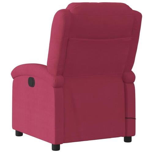 Massagestol velour vinrød