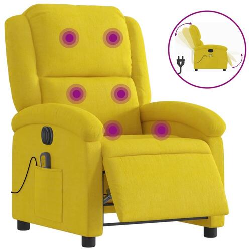 Massagestol velour gul