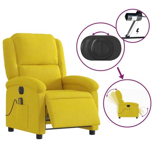 Massagestol velour gul