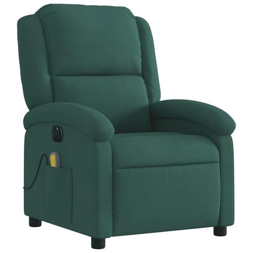Massagestol velour mørkegrøn