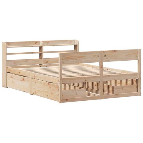 Sengeramme uden madras 150x200 cm massivt fyrretræ