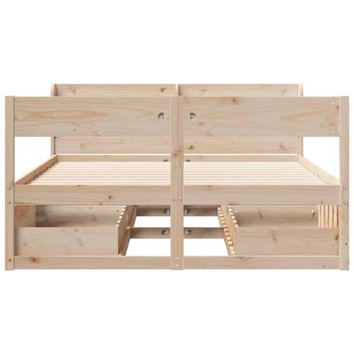 Sengeramme uden madras 150x200 cm massivt fyrretræ