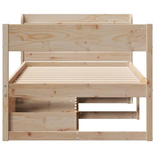Sengeramme uden madras 90x200 cm massivt fyrretræ
