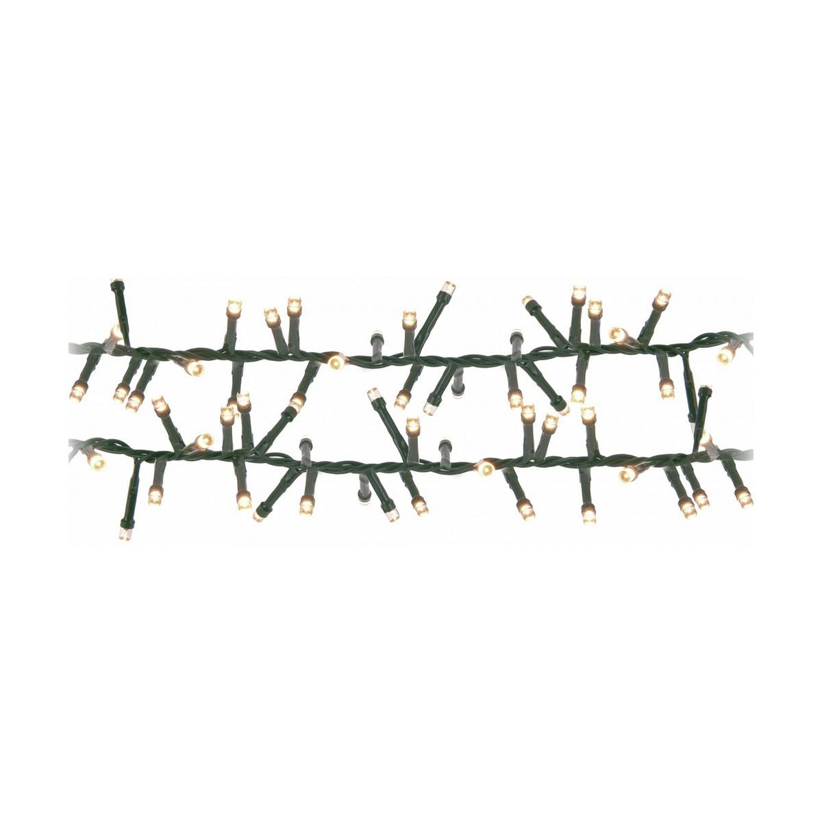 Christmas LED guirlande - varm hvid, 17 m, grøn ledning