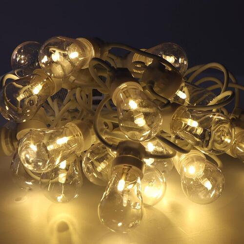 Guirlande med LED-kugler Party Lighting Vintage Varm hvid 12,5 m