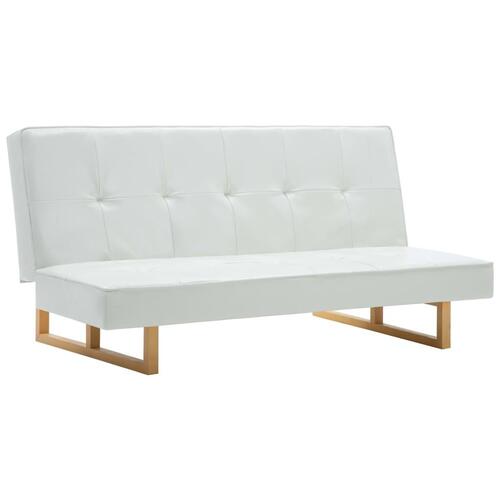 Sovesofa kunstlæder hvid