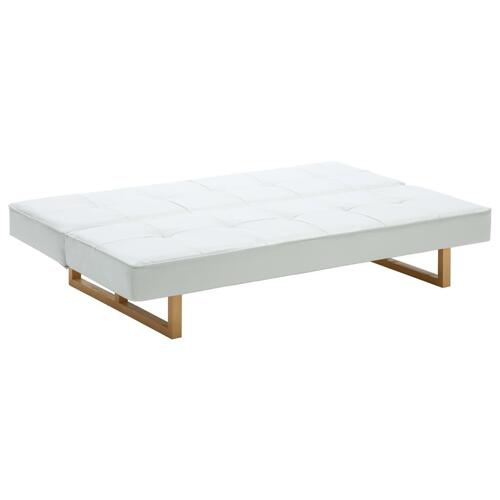 Sovesofa kunstlæder hvid