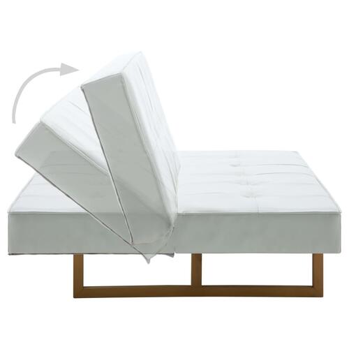Sovesofa kunstlæder hvid