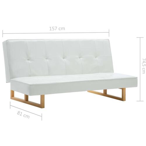 Sovesofa kunstlæder hvid