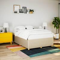 Sengeramme uden madras 140x200 cm stof cremefarvet